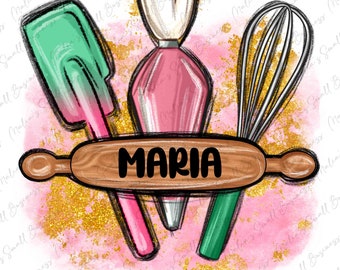 Personalized kitchen elements png sublimation design download, kitchen png, chef png, cooking png, sublimate designs download