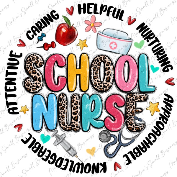 School Nurse png sublimation design download, Nurse png, Nursing png, Nurse love png, back to school png, sublimate designs download