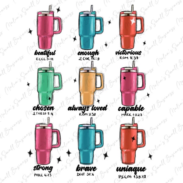 Coffee thermos png sublimation design download, Christian png, Religious png, tumbler png, sublimate designs download