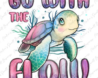 流れに沿って進むカメのPNG昇華デザインのダウンロード、手描きのカメのPNG、海の生き物のPNG、カメのPNG、昇華デザインのダウンロード
