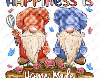 Happiness is homemade png, cooking png, cooking gnome png, cooking tools png, love cooking png, sublimate designs download