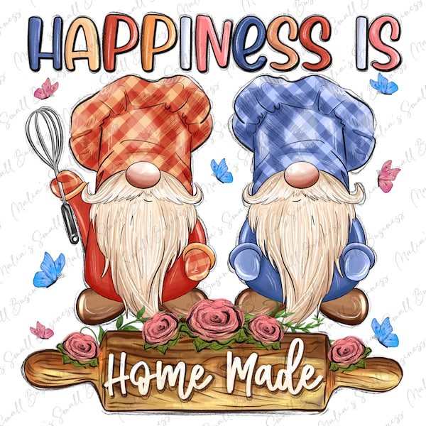 Happiness is homemade png, cooking png, cooking gnome png, cooking tools png, love cooking png, sublimate designs download