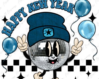 Happy new year disco ball png sublimation design download,Merry Christmas png,Happy New Year png, disco ball png,sublimate designs download