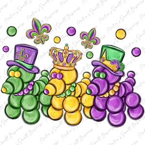 Mardi Gras bead dogs png sublimation design download, Mardi Gras png, Mardi Gras Carnaval png, bead dogs png, sublimate designs download