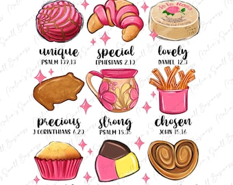 God says i am Mexican pan dulce png sublimation design download, Mexican dessert png, Mexico png, Mexican food png, designs download
