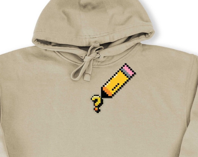 DESIGN YOUR OWN Embroidered Pixel Art Hoodie - Pixel Art, Retro Fashion, Gamer Gift, Gaming-Themed Apparel, Unisex Ultra Soft Cozy Hoodie