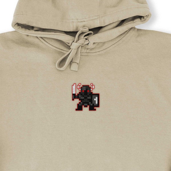 Oryx Realm of the Mad God Embroidered Pixel Art Hoodie - Cross-Stitch Pixel Art, ROTMG, Gamer Gift, Unisex Cozy Hoodie