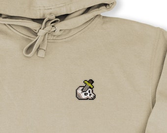 Slayer Skill OSRS Embroidered Pixel Art Hoodie - Pixel Art, Retro Gaming Fashion, Gamer Gift, Runescape-Themed Apparel, Unisex Cozy Hoodie