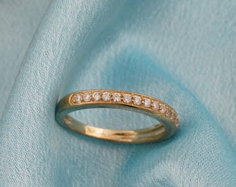 Baguette Moissanite Eternity Band • 925 Sterling Silver, Anniversary Ring