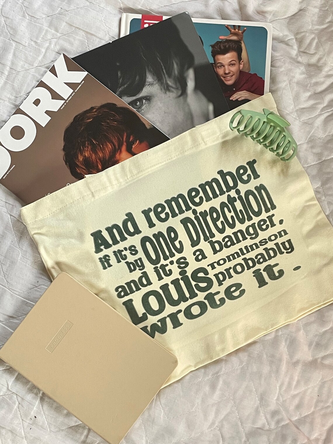 Louis Tomlinson One Direction Tote Bag Etsy UK