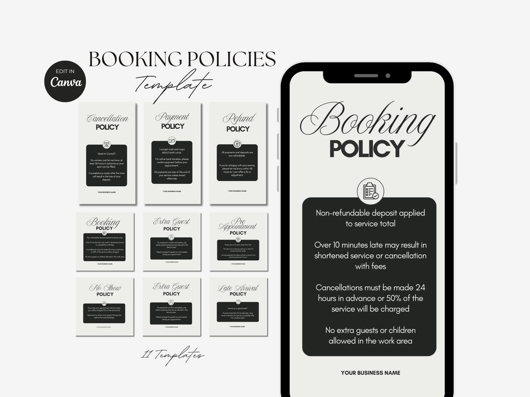 Booking Policy Template Nail Tech Instagram Story Post Lash Hair Nail ...
