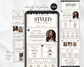 Hair Stylist Acuity Scheduling Template Haar Website Creme Buchen Seite Hairstylist Modern Acuity Minimalist Canva Templates