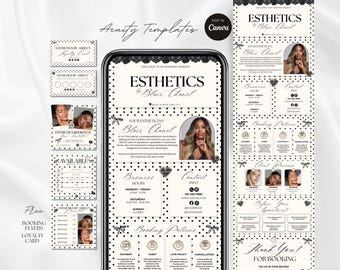 Esthetician Acuity Scheduling Template Esthetician Website Luxury Booking Site Esthetician Canva Templates Cream Minimalist Acuity Website