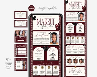 Makeup Acuity Scheduling Template Mua Booking Site Minimalist Make Up  Scheduling Website Canva Makeup Burgundry Site Acuity Mua Website Diy