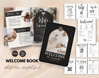 Airbnb Welcome Book Template, Modern Beach House Canva Host Manual, Beach Vacation Rental Digital Welcome Book, Airbnb Guidebook, VRBO Guide
