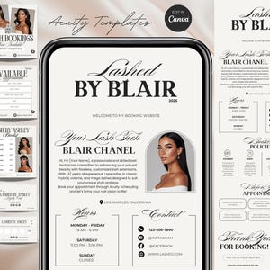 Lash Acuity Scheduling Template Lash Website Acuity Luxury Booking Site Acuity Lash tech Canva Lashes Diy Template