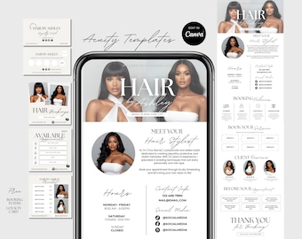 Hair Acuity Scheduling Template Hair Stylist Website Acuity Booking Site Acuity Hairstylist Canva Hair Diy Template Acuity Schedule Site