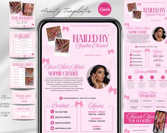 Nail Tech Acuity Scheduling Template Nail Website Nail Tech Acuity Booking Site Template Nails Acuity Nail Salon Scheduling Page Canva DIY