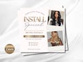 Booking Flyer Hair Books Template Wig Install Appointment Flyer Hair Nails Makeup Lashes Book Now Flyer Booking Post Canva Instagram Flyers product logo