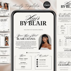 Hair Acuity Scheduling Template, Pink Lash Custom Website, Barbie Booking Site, Hair stylist, Nail tech, Lash tech, Braider, Canva Template