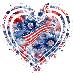 Red, white & blue paisley heart Wind Spinner