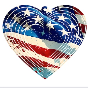 Heart flag wind spinner