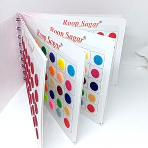 Indian multicoloured Bindi Book Plain Bindis120 Pcs, Pure Velvet Bindi Body Tattoos, Reusable Round Bindis Spiral Book, Assorted Bindi Book
