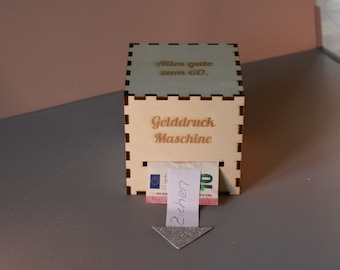 Gelddruck-Maschine , Geldgeschenk-Box