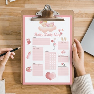 Set Of- Baby Daily Log, Infant Daily Report, Baby Log, Daily Infant Log, Baby Tracker, infant daily log, Moments sheet, Nursery Sign