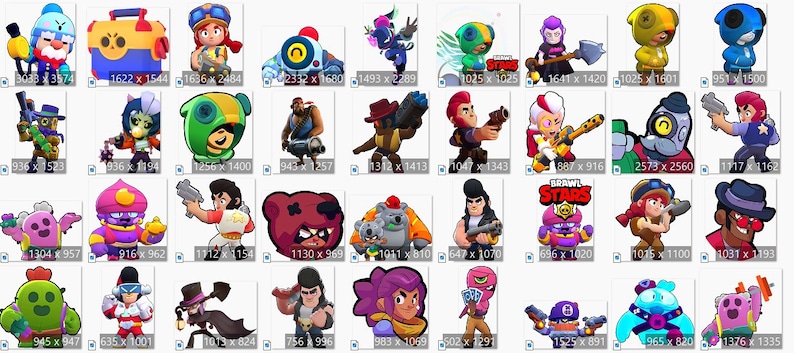 Brawl Stars PNG, Brawl Stars PNG Clipart, Brawl Stars Verjaardag, Brawl Stars Instant download, afbeelding 2