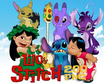 Lilo & Stitch PNG, Lilo Stitch PNG Clipart, Lilo Stitch PNG Clipart, Lilo Stitch Birthday, Lilo Stitch Instant download