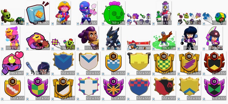 Brawl Stars PNG, Brawl Stars PNG Clipart, Brawl Stars Birthday, Brawl Stars Instant download, imagem 5