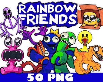 Rainbow Friends PNG, Rainbow Friends PNG Clipart, Rainbow Friends Birthday, Rainbow Friends Instant download