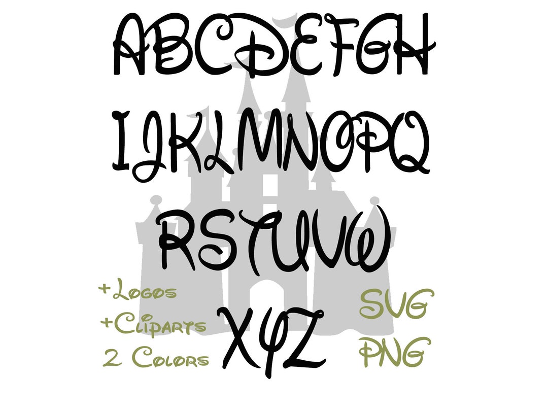Walt Disney Font, Walt Disney Alphabet Svg, Walt Disney Font Svg, Walt