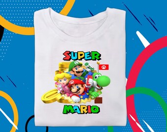 Mario PNG, Mario PNG clipart, Mario verjaardag, Super Mario sublimatie, Super Mario, Instant download Mario T-shirt clipart PNG