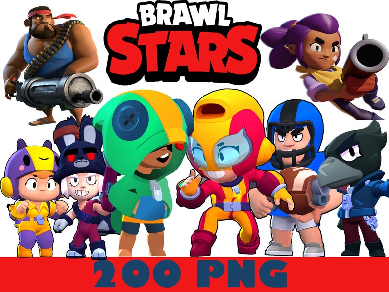 Brawl Stars PNG, Brawl Stars PNG Clipart, Brawl Stars Birthday, Brawl Stars Instant download, imagem 1