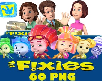 Fixies PNG, Fixies PNG Clipart, Fixies Birthday, Simka PNG, Tom Thomas png, Fixies Instant download