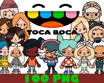 Toca Boca PNG, Toca Boca PNG Clipart, Cumpleaños de Toca Boca, Descarga instantánea de Toca Boca