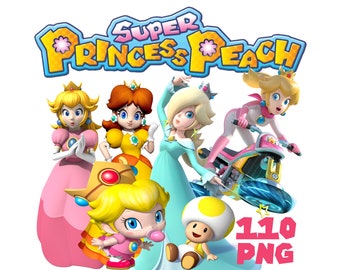 Mario Princess PNG, Mario Princess Clipart, Princess Peach png, Rosalinda png, Daisy png, Mario Princess Birthday, Mario Instant download