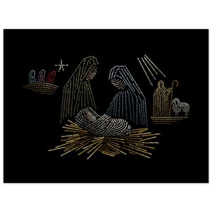 Print - Geboorte van Christus - Christelijke muurkunst - Klassiek halfglanzend papier