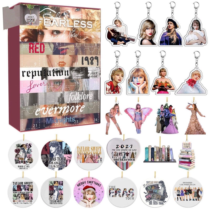 Taylor swift advent calendar 2023 christmas holiday birthday etsy