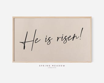Christian Easter Frame TV Art: He Is Risen (Digital Download)