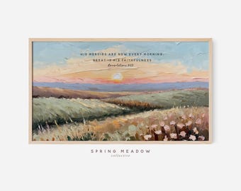 Christian Frame TV Art: Lamentations 3 Bible Verse (Digital Download)