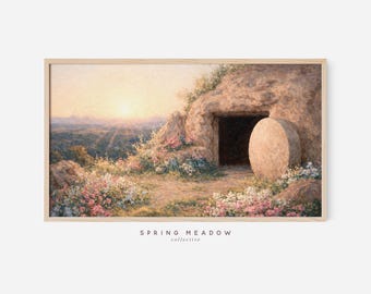 Christian Easter Frame TV Art: Vintage Empty Tomb Painting (Digital Download)