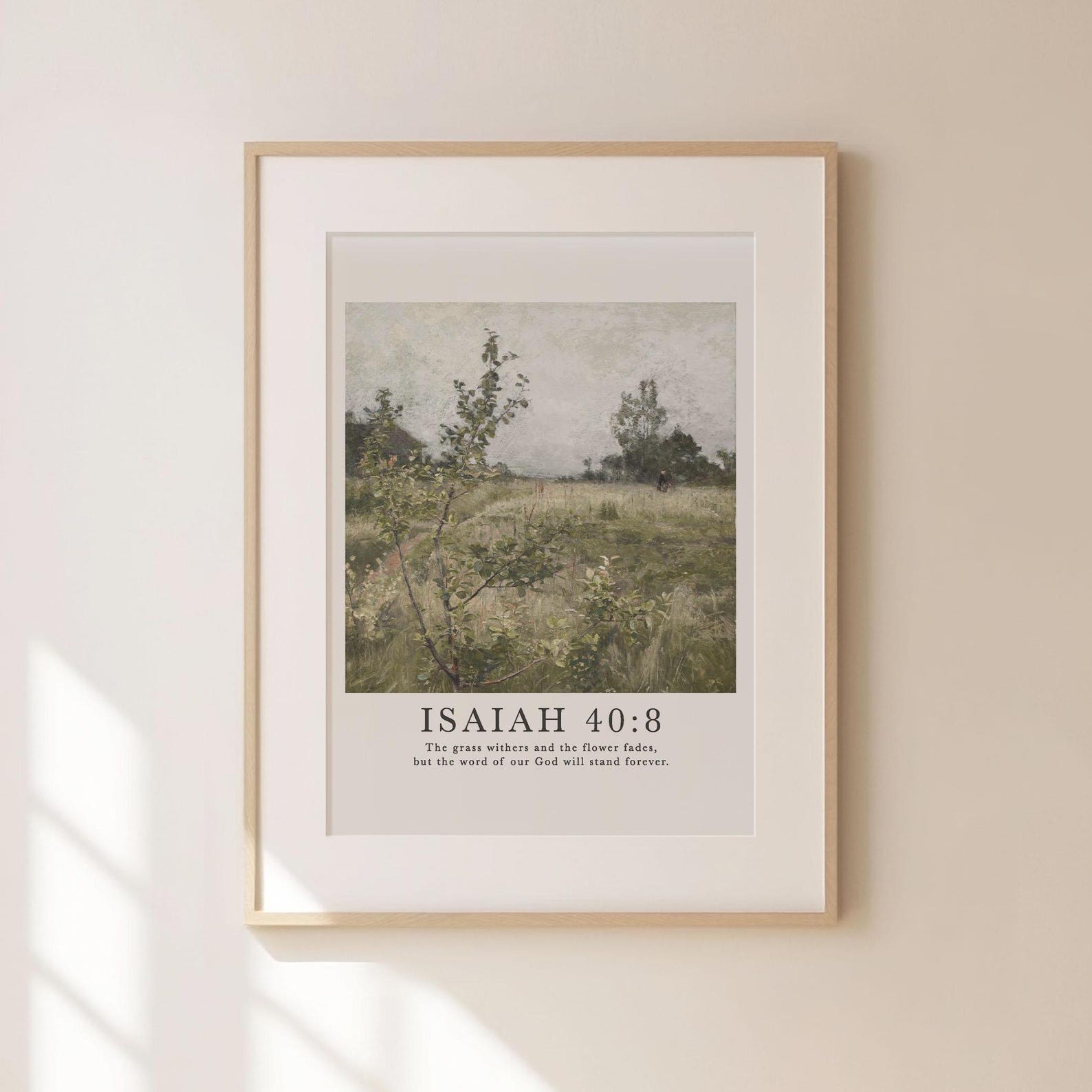 Christian Wall Art: Bible Verse Vintage Art Prints Set of 3 (digital ...