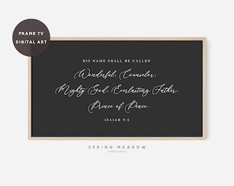 Samsung Frame Christmas Tv Digital Art | His name shall be called Wonderful Counselor | Jesus Christian Frame TV Art | DIGITAL DOWNLOAD