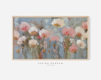 Abstract Floral Painting Frame TV Art | Spring Meadow Digital Download