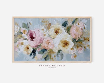 Flower Painting Frame TV Art | Digital Abstract Spring Art for Frame TV (Digital Download) - FT104