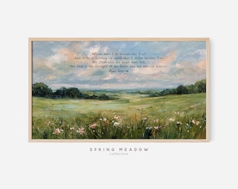 Christian Frame TV Art | Bible Verse Artwork for Samsung Frame TV - Psalm 73:25-26 (Digital Download)