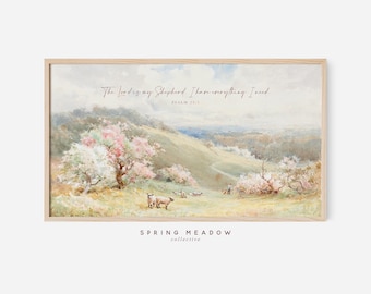 Christian Frame TV Art - Psalm 23:1 Bible Verse Samsung Tv Art (Digital Download)